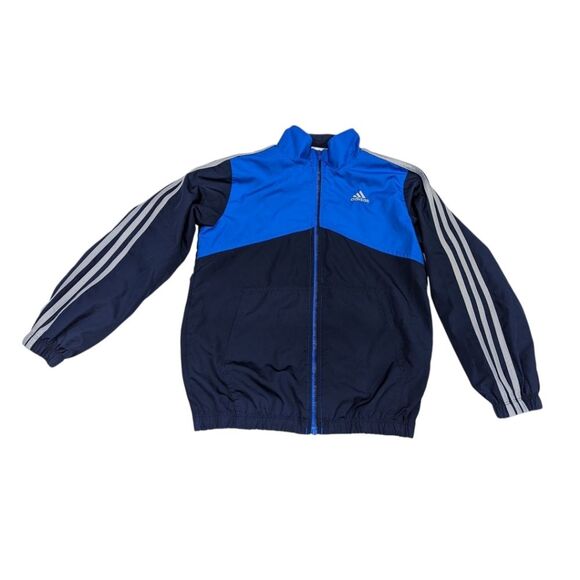 adidas Other - Adidas Navy Blue Light Weight Lightweight Wind Break Windbreaker Jacket Boys 7